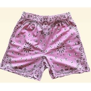 Bravest Studios Pink Paisley Mesh Shorts Men